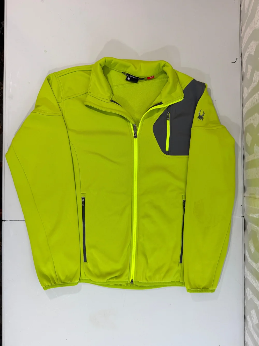 Spyder Men's High-Visibility Yellow Softshell Jacket